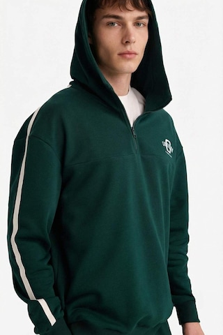 Defacto Boxy Fit Kapüşonlu Baskılı Sweatshirt F8659ax26spgn465 Yeşil-gn465