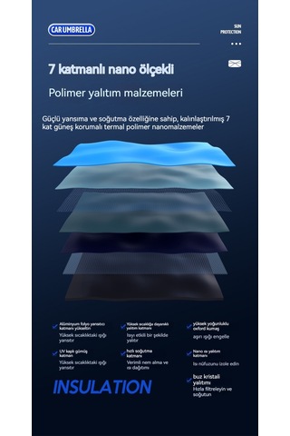 Geri Çekilebilir Araba Ön Güneş Koruma Şemsiyesi-gümüş