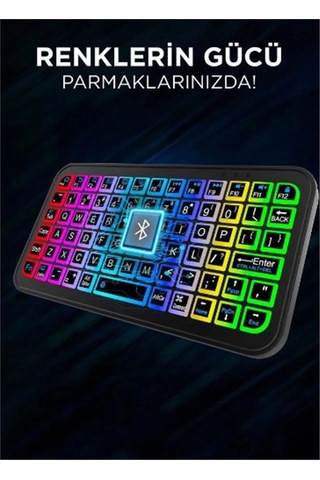 Just Cheap Store Mini Klavye Smarttv Işıklı Bluetooth Kablosuz Televizyon Ps3 Dizüstü Tabletler Ve Telefonlar İçin