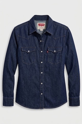Levi's Pamuk Western Kadın Kot Gömlek Lacivert