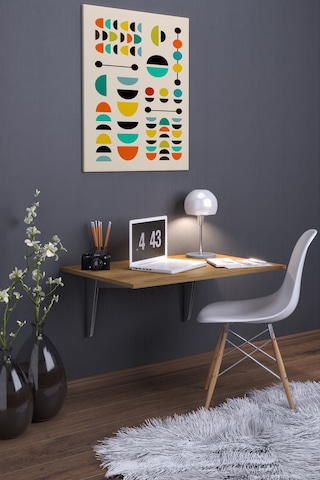 Kamelya Pratik Katlanabilir Çalışma Yemek Balkon Masası Ceviz