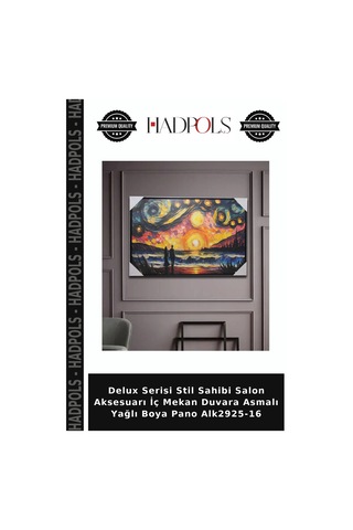 Delux Serisi Stil Sahibi Salon Aksesuarı İç Mekan Duvara Asmalı Yağlı Boya Pano Alk2925-16