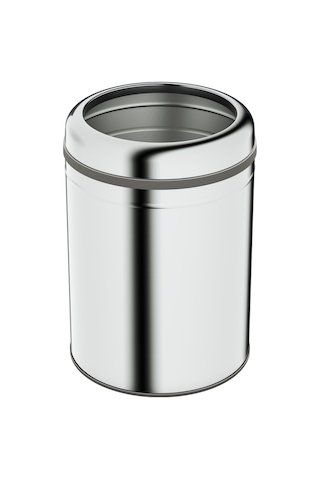 Aqua Bagno Basic Çöp Kovası - Çemberli Tip 8 L, Parlak Krom Paslanmaz Krom