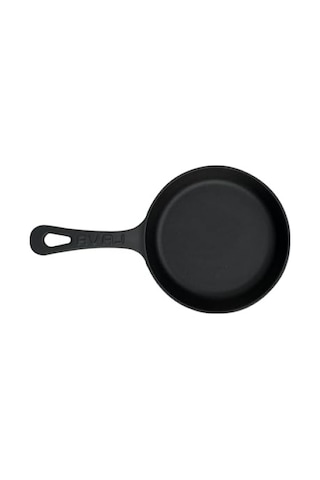 16 Cm Dökme Demir Mini Yuvarlak Saplı Tava 14 Cm