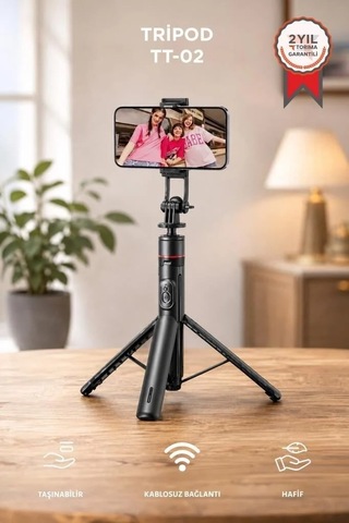 Premium Çekim Canlı Tripod Mıknatıslı Kumandalı 1.75 Cm Tt02 Siyah