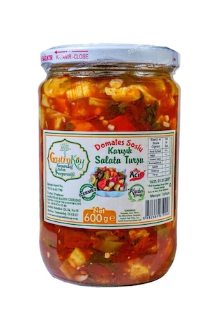 Domates Soslu Acı Karışık Salata Turşu-600 Gr