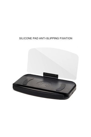 Fortunelane Cam Ekran Siyah Oto Telefon Tutucu Hud Projeksiyon Navigasyon, 180 Derece Ayarı, Kayıp Engelleme, Kolay Kurulum