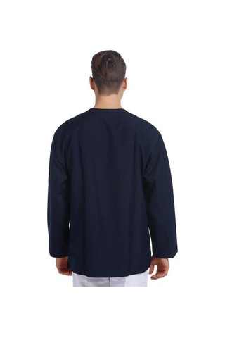 V Yaka Ceket Uzun Kol Lacivert