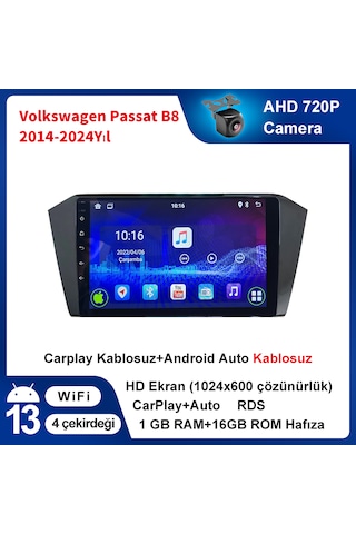 Volkswagen Passat B8 2014-2024yıl 1gb Ram 16gb Rom Multimedya