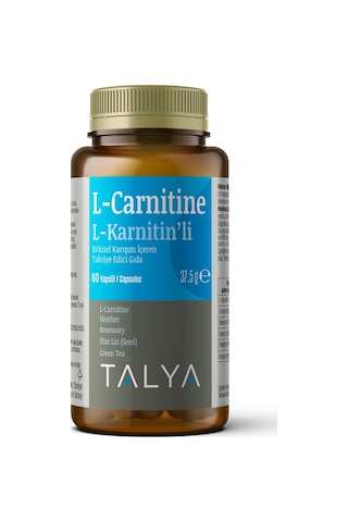 Talya L-Carnitine L-Karnitinli Bitkisel Karışım İçeren Takviye Edici Gıda 60 Kapsül