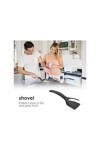 Ulzyvf Yumurta Yapışmaz Turner Tost Spatula Siyah Siyah Pişirme Mutfak Maşa Krep Kızarmış Kelepçe Kavrama İn Gıda Flipper Ekmek Çevirme Aksesuarları 2 1 Ns Siyah