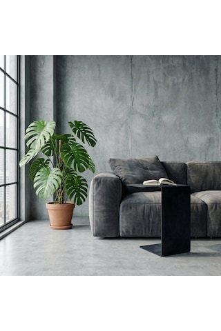 Modern Metal Yan Sehpa/minimal C Sehpa/ Salon, Koltuk Yanı Sehpası Siyah Modern Metal Yan Sehpa/minimal C Sehpa/ Salon, Koltuk Yanı Sehpası Siyah