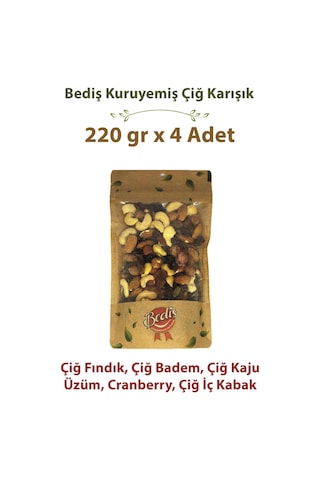 Bediş Naturel Kase Çiğ Special Karışık 220 Gr X 4 Adet 220 G