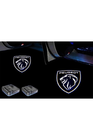 Peugeot New Yeni Logo Araçlar İçin Pilli Yapıştırmalı Kapı Altı