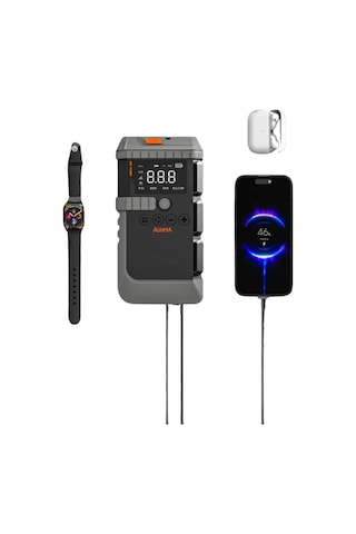 Mey İthalat Taşınabilir Araç Çalıştırma Jump Starter Hava Pompası Dijital Basınç Göstergeli Güç Bankası
