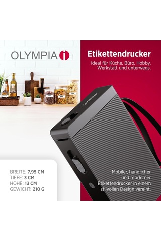 P22 Etiket Yazıcısı, Siyah, Ev Ve Ofis Malzemeleri İçin Etiketleme Cihazı, Mutfak, Ofis Ve Hobi İçin Bluetooth Ter
