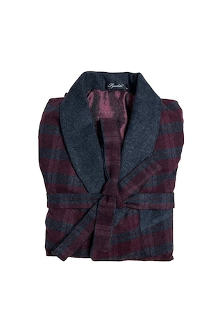 Ekose Yün Robdöşambr ( Bordo ) Bordo
