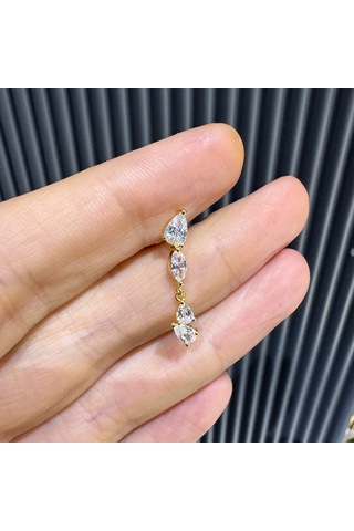 Masaliko Halka Gümüş Küpe Ms3192, 925 Ayar Gümüş Altın