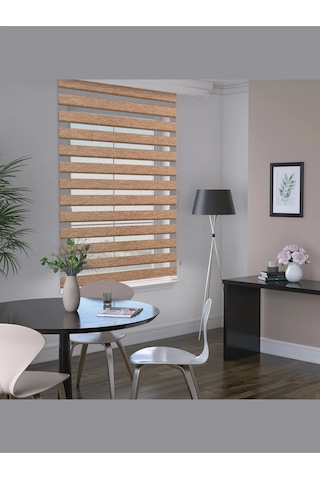 Venassa Kahverengi Bambu Zebra Stor Güneşlik Perde