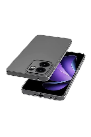 Oppo A6x A6t Kılıf Darbe Emici Korumalı Pürüzsüz Esnek Şeffaf Silikon