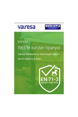 Valresa Esfera Ithal Su Bazlı Dış Cephe Vernik Renkli 1 - 2,5 Lt