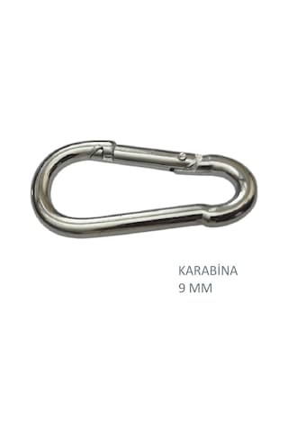 Galvanizli Karabina, 9 Mm, Askı, Çengel, Kanca, Anahtarlık 4 Adet