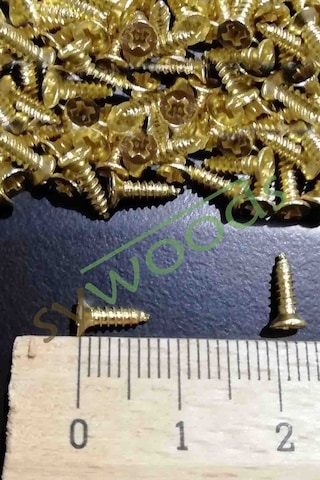 100 Adet 7,5 mm Mini Hobi Vidası  Sarı