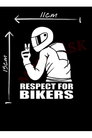 Respect For Bıkers Saygı Motosiklet Araba Sticker 11x15cm
