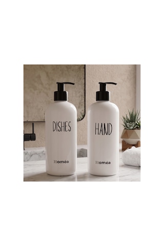 Homea Hands Dishes Sabunluk Beyaz Renk Şık Ve Modern Mutfak & Banyo Sabunluk, Sıvı Sabunluk