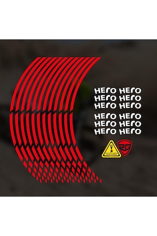 Hero X pulse 200 - 200 T- 4V kırmızı jant şerit