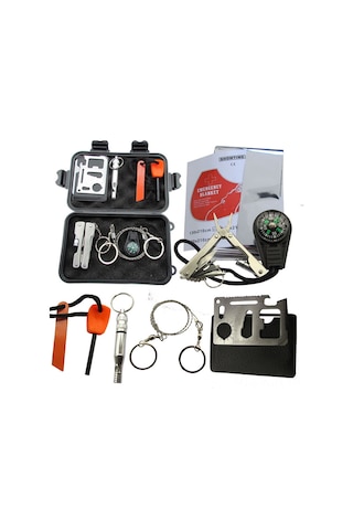 Jeehugo Outdoor İlk Yardım Seti, Dağcılık Ve Seyahat İçin Taşınabilir Kurtarma Malzemeleri, Araç İçin Acil Durum Gereçleri Siyah