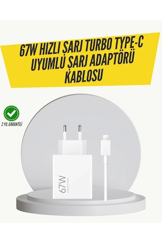 67w Turbo Hızlı Şarj Adaptörü Ve Type-c Kablo Güvenli Şarj Teknolojisi