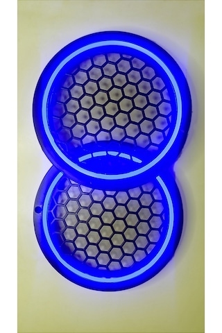Hoparlör Kapağı 16 Cm Ledli 2'li Takım - Mavi