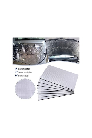 Flybuy Yalıtım Ve Ses Pedi Kaput Kalın Isı Folyo Araba Alüminyum 250x180x10mm Zx