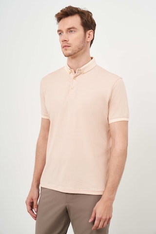 Morven Erkek Somon Trend Merserize Düz Düğmeli Yaka Dynamic Fit T-shirt 24ys018011156 Somon