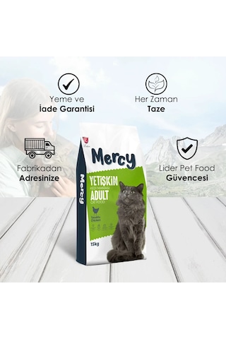 Mercy Tavuklu Yetişkin Kedi Maması 15 KG
