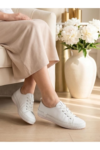 Free Foot Freefoot 12906 Beyaz Hakiki Soft Deri Günlük Kadın Ayakkabı
