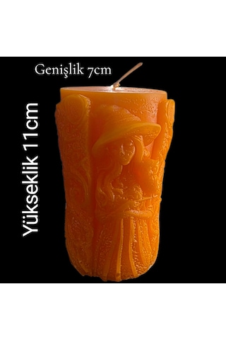 Dekoratif Cadı Fügürlü Mum Çok Renkli