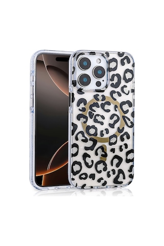 Zore Apple iPhone 16 Pro Max Uyumlu Kılıf Magsafe Şarj Özellikli Omsy Jago Kapak-beyaz