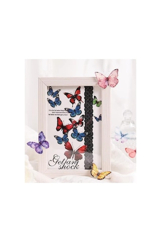 Lexroo Craft 6 Sayfa 118 Adet Şeffaf Kelebek Sticker Bullet Journal Scrapbook Laptop Ajanda