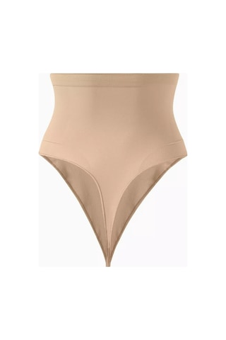 Skims Seamless Sculpt High - Waist Thong, Dikişsiz Yüksek Bel Külot Bej