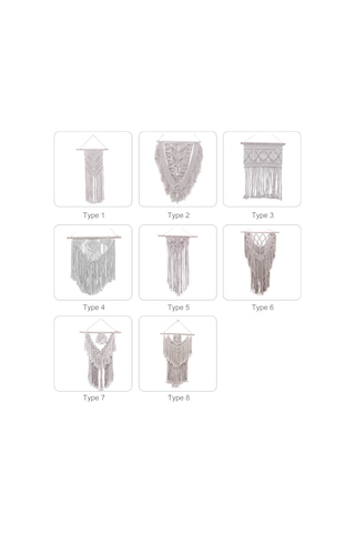 Vkemall Boho Tarz 40x75 Cm Pamuklu Duvar Dekoru - Konfor Verici Ev Ve Ofis Dekorasyonu, Kolay Asma Özelliği 2 M