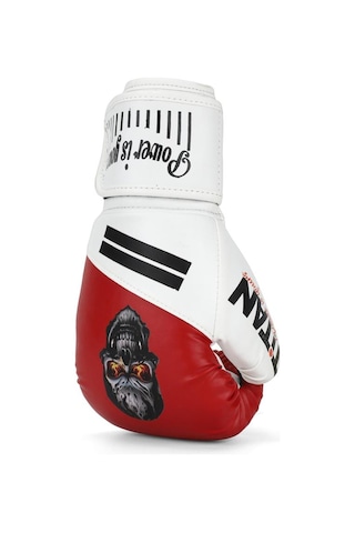 Titan Sport Kırmızı Beyaz Kurukafa Desenli Boks Eldiveni 2'li Set Çok Renkli