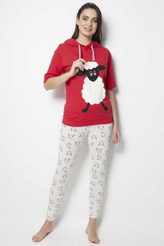 Doremi Bayan Pijama Takımı Kırmızı (480976250)