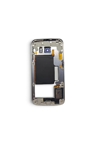 G925 Orta Kasa Galaxy S6 Edge Uyumlu Siyah Renk Orta Kasa Çerçeve + Ses Açma On Off Tuş Plastik Kamera Camı Ve Hoparlör Black