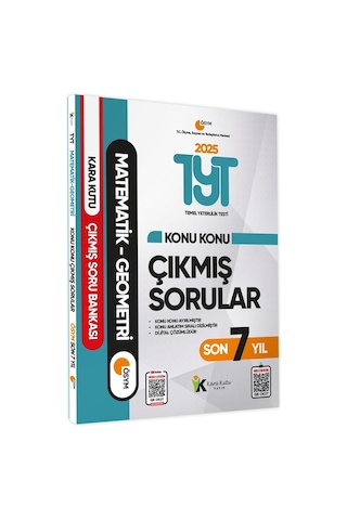 2025 YKS-TYT Tüm Dersler Çıkmış Soru Bankası Kara Kutu 4lü Set Konu Konu Son 7 Yıl Video/PDF Çözümlü