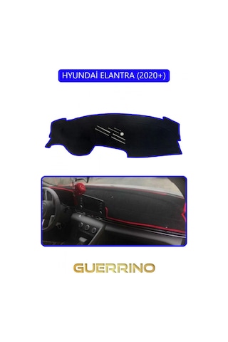 Hyundai Elantra 2020+torpido Koruma Halısı Mavi Kenar 1 Adet
