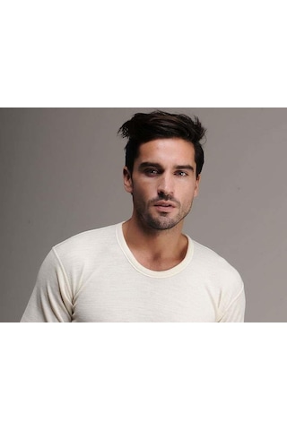 Hasyün Erkek Kısa Kollu Yün Termal Fanila Woolmark Sertifikalı Ek