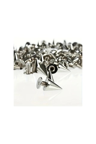 Honeybeeshop 200 Adet Punk Kulak Taper Küpe Seti 7x10mm Vida Deri Çanta Ayakkabı Diğer