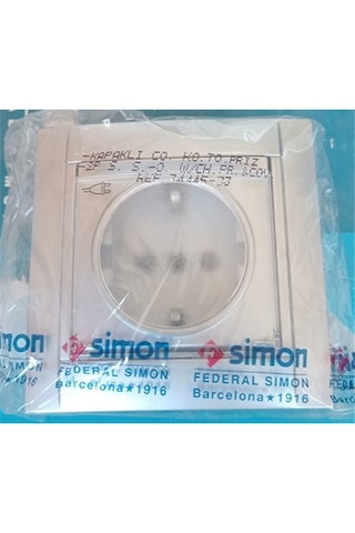 Simon 34 Renkli Kapaklı Topraklı Priz Çerçeveli